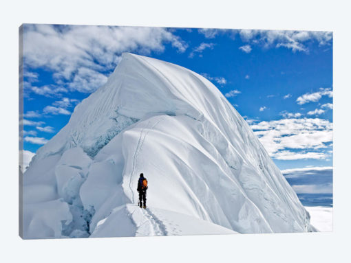 Last Obstacle Before The Summit, Nevado Chopicalqui, Cordillera Blanca, Andes, Yungay Province, Ancash Region, Peru