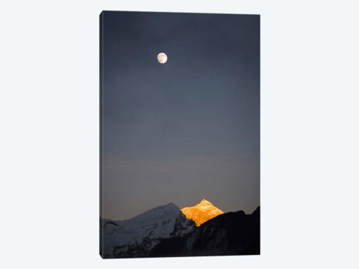 Moonrise Over Makalu, Mahalangur Himal, Himalaya Mountain Range, Khumbu, Nepal