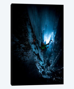Night Climb, Lau Bij Frozen Waterfall, Cogne, Gran Paradiso, Aosta Valley Region, Italy