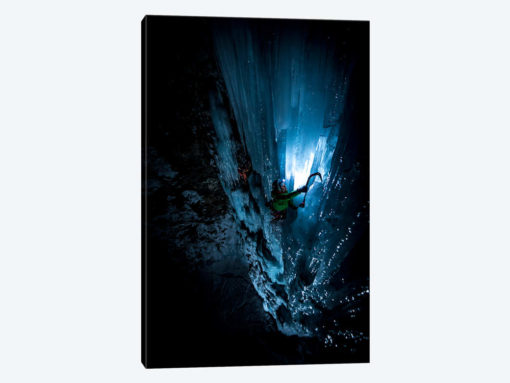 Night Climb, Lau Bij Frozen Waterfall, Cogne, Gran Paradiso, Aosta Valley Region, Italy
