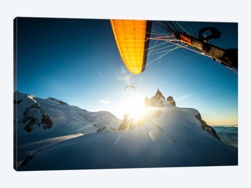Sunset Flight I, Midi-Plan Ridge, Chamonix, Haute-Savoie, Auvergne-Rhone-Alpes, France