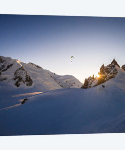 Sunset Flight III, Midi-Plan Ridge, Chamonix, Haute-Savoie, Auvergne-Rhone-Alpes, France