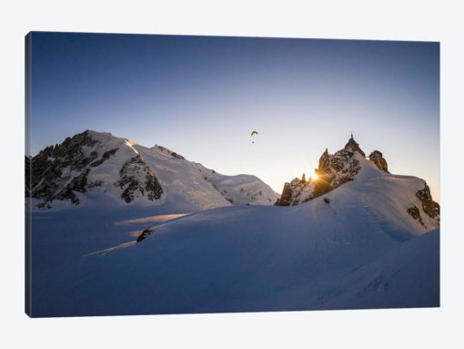 Sunset Flight III, Midi-Plan Ridge, Chamonix, Haute-Savoie, Auvergne-Rhone-Alpes, France