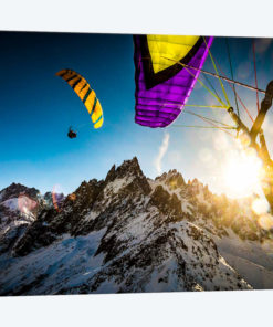 Sunset Flight, Vallee Blanche, Chamonix, Haute-Savoie, Auvergne-Rhone-Alpes, France