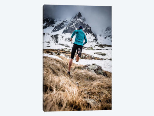 A Trail Runner In Plan de l'Aiguille, Chamonix, France
