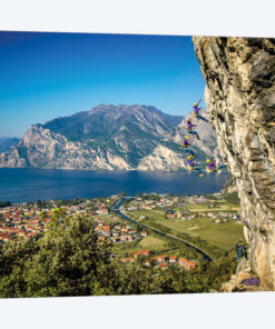 Action Sequence Of A Climbing Fall Above Arco, Trentino, Italy