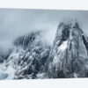 Winter Storm View Of Aiguille des Drus, Chamonix, France