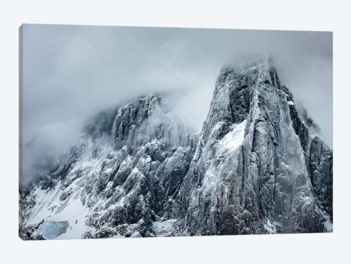 Winter Storm View Of Aiguille des Drus, Chamonix, France