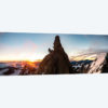 A Climber At Sunrise On Aiguille du Chardonnet, Chamonix, France