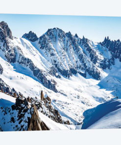 Two Climbers On Midi-Plan Ridge, Chamonix, France