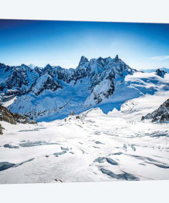 Aerial View Of Vallée Blanche And Grandes Jorasses, Chamonix, France