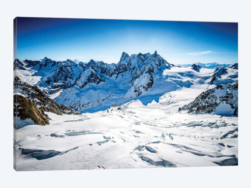 Aerial View Of Vallée Blanche And Grandes Jorasses, Chamonix, France