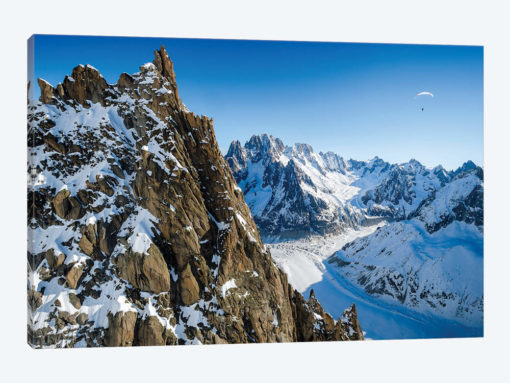 A Paraglider Above Vallée Blanche, Chamonix, France - I