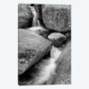 USA, New Hampshire, White Mountains, Lucy Brook flows past granite rock I