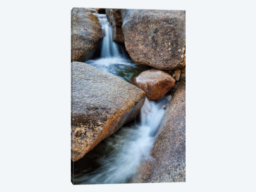 USA, New Hampshire, White Mountains, Lucy Brook flows past granite rock II