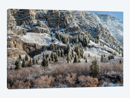 USA, Utah, Provo, Panoramic view of late afternoon light in Provo Canyon