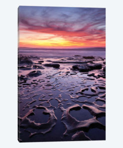 USA, California, La Jolla, Sunset at Coast Boulevard Park
