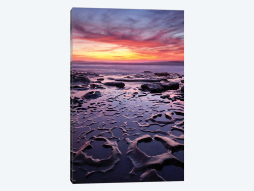 USA, California, La Jolla, Sunset at Coast Boulevard Park
