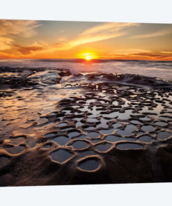USA, California, La Jolla, Sunset at Hospital Reef