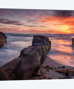 USA, California, La Jolla, Sunset, Coast Boulevard Park