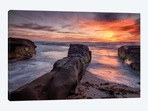 USA, California, La Jolla, Sunset, Coast Boulevard Park