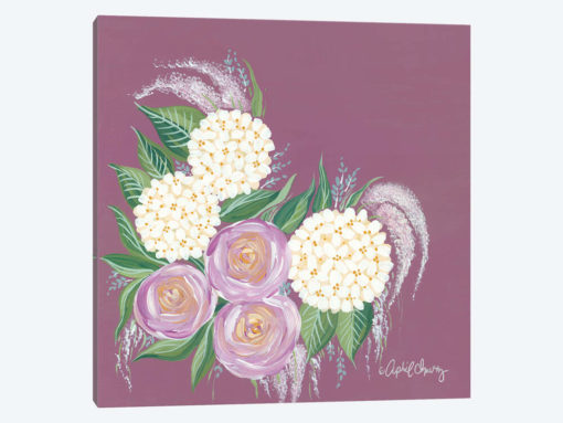 Floral in Plum