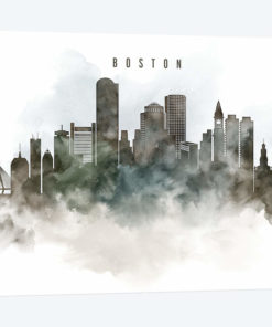 Boston Watercolor Cityscape