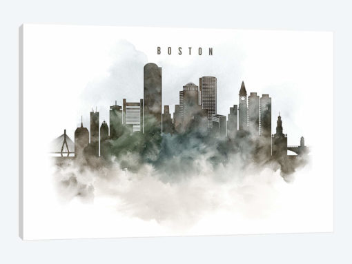 Boston Watercolor Cityscape