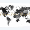 World Map Adventure Awaits in Black & White