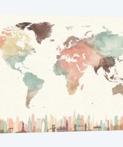 World Map Cities I