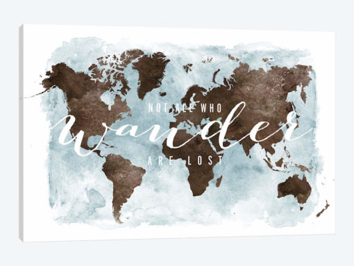 World Map Not All Who Wander III