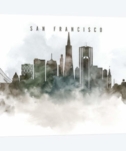San Francisco Watercolor Cityscape