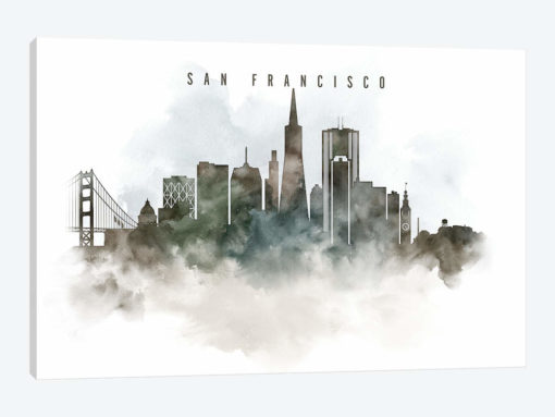 San Francisco Watercolor Cityscape