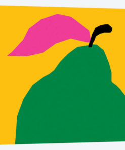 Green Pear With Pink Petal