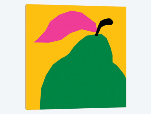 Green Pear With Pink Petal