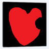 Red Heart On Black