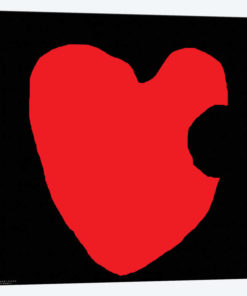 Red Heart On Black