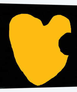 Yellow Heart On Black