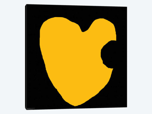 Yellow Heart On Black