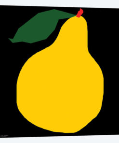 Yellow Pear On Black