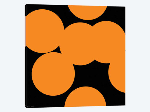 97 Orange Circles On Black