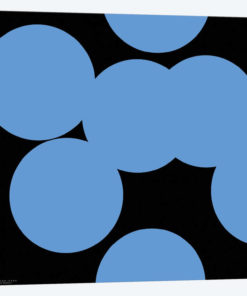 99 Blue Circles On Black