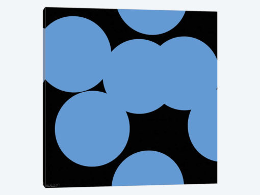 99 Blue Circles On Black