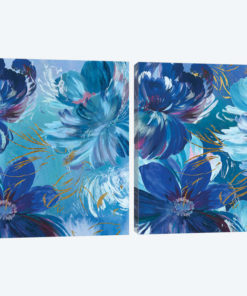 Midnight Floral Diptych