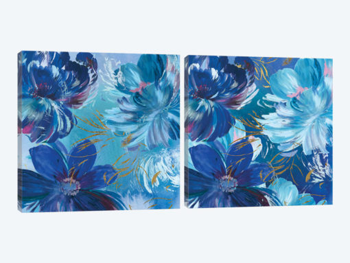 Midnight Floral Diptych