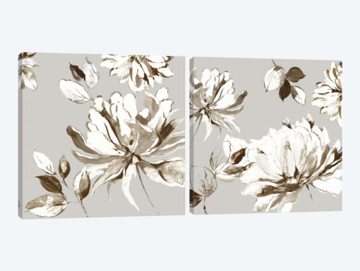 Botanical Gray Diptych