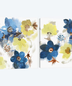 Glitchy Floral Diptych