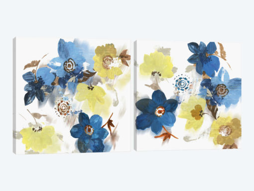 Glitchy Floral Diptych