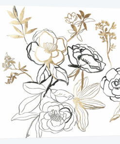 Black and Gold Florals