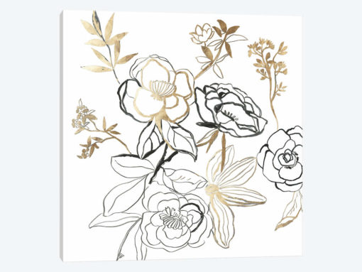 Black and Gold Florals